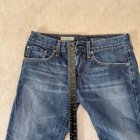 AG Adriano Goldschmied Women's Blue Denim Jeans 26R The Ex-Boyfriend Crop - Picture 2 of 9